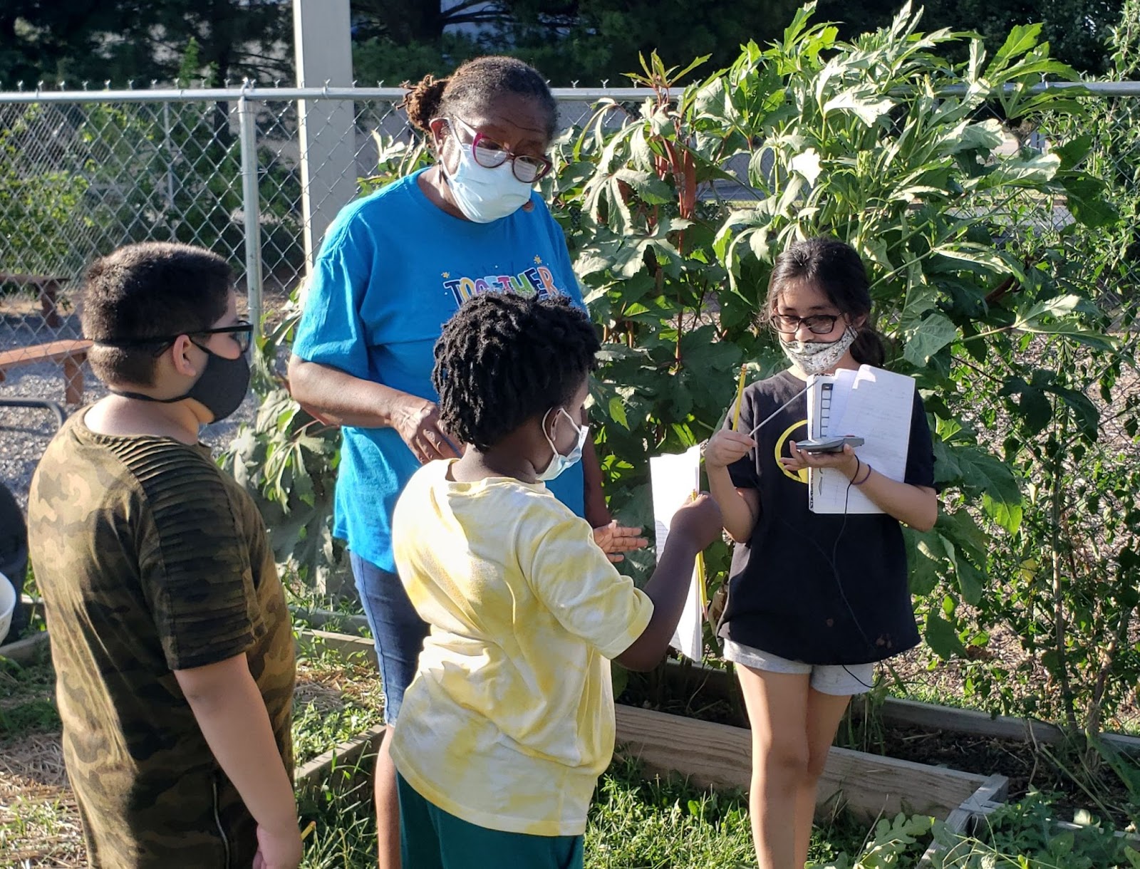 kids participating in a Math Learning Lab activity