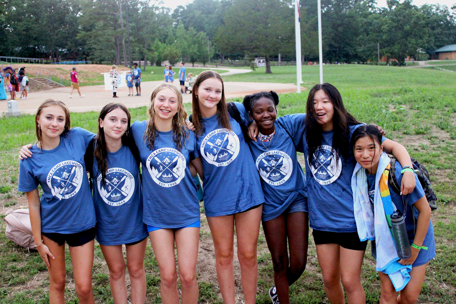 ymca camp lakewood diverse group of girl friends