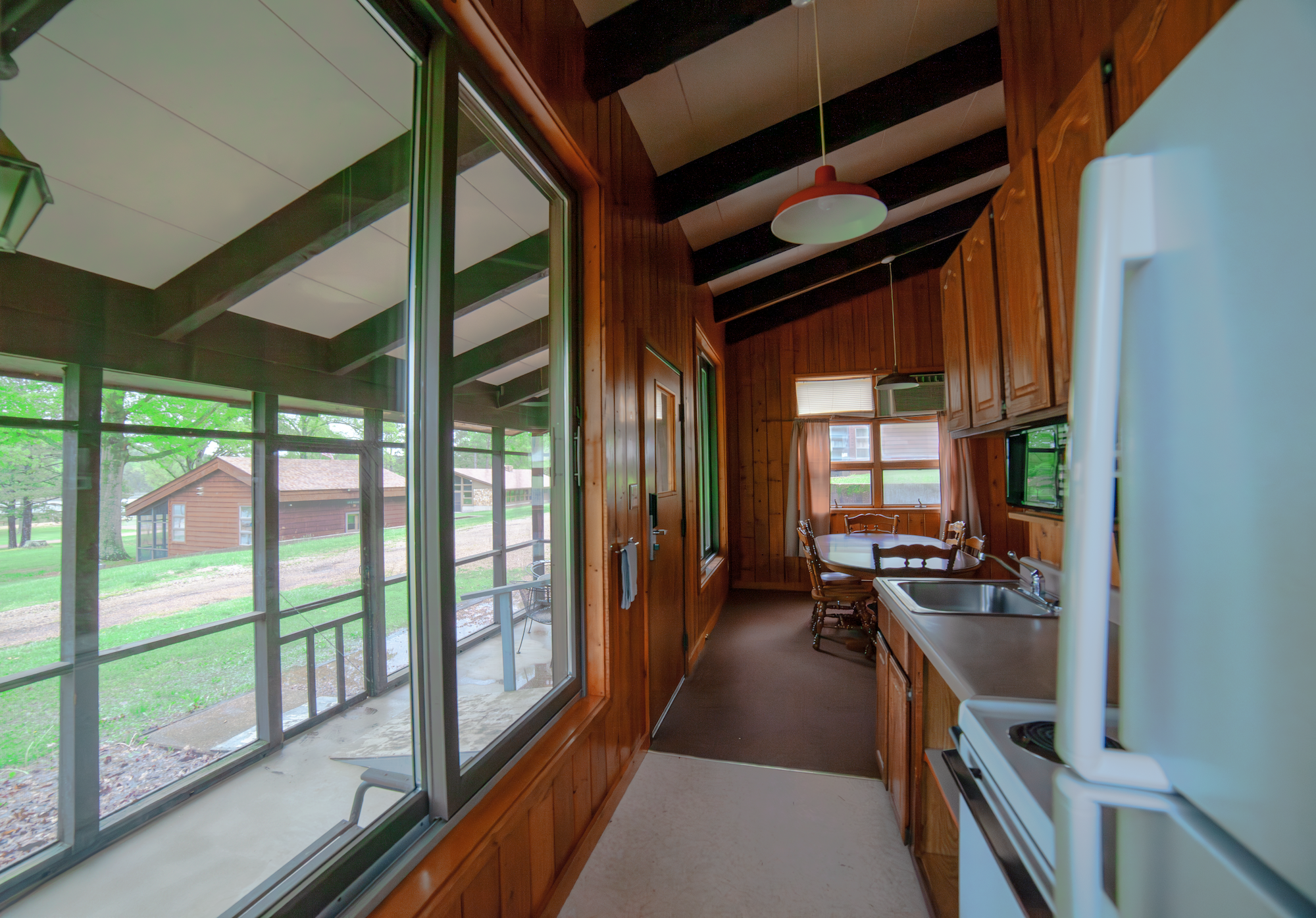 YMCA Trout Lodge Bluff View Cabins Kitchen