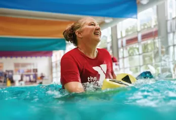 YMCA Water Fitness Class Water Aerobics Participant