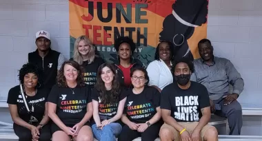 Multicultural Employee Resource Group committee members at Juneteenth Trivia Night