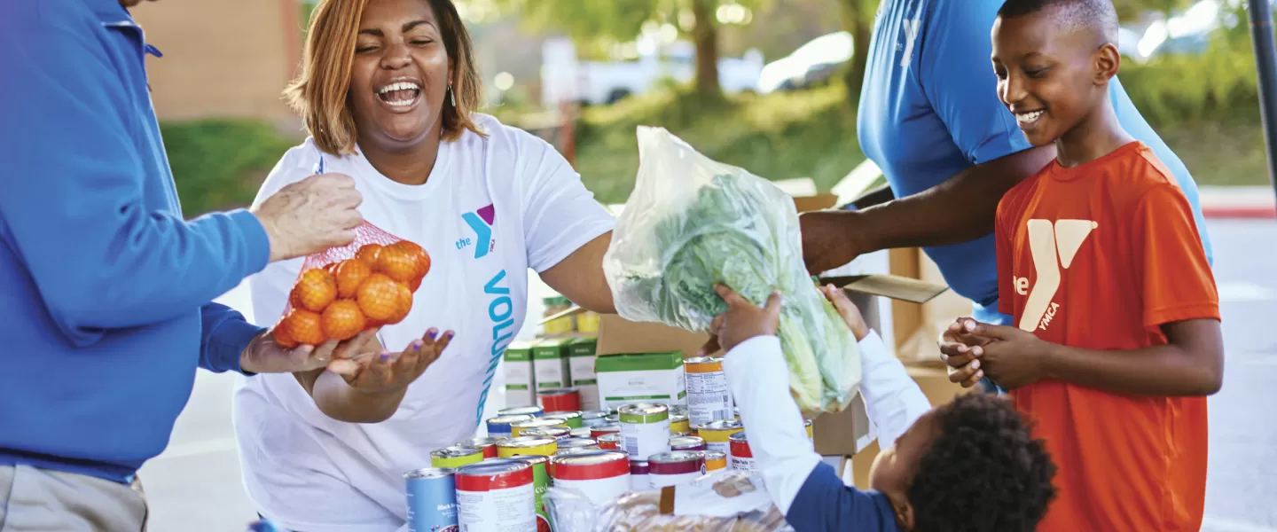 Participating in food drives is one way teens can get involved and support their communities at the Y.