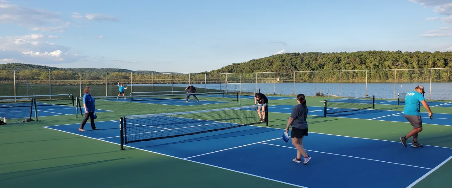 pickleball courts at ymca trout lodge