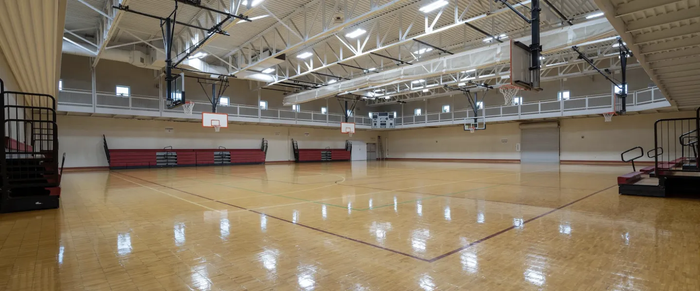 Ste Genevieve County YMCA Community Center basketball gym with basketball courts and hoops