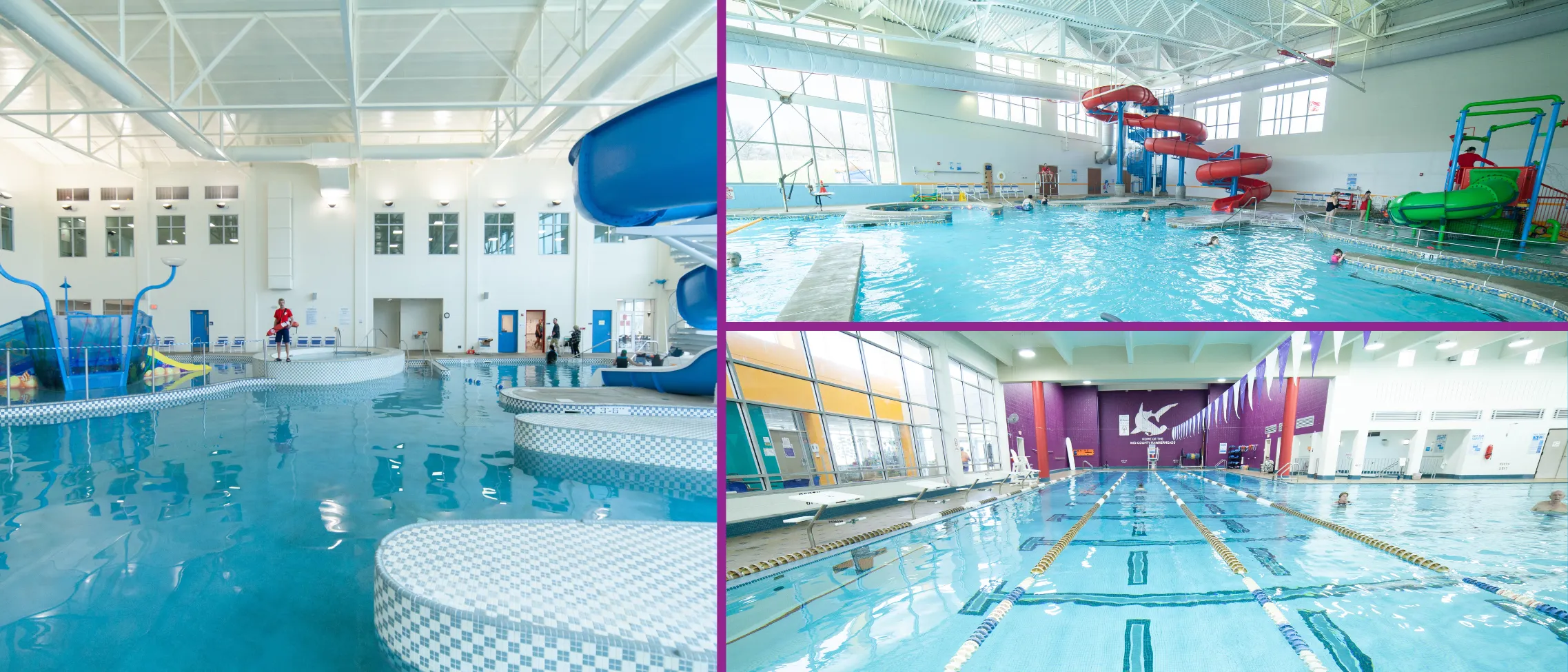 ymca pools banner collage
