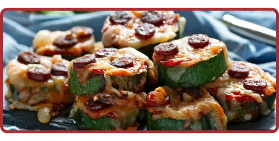 zucchini pizzas