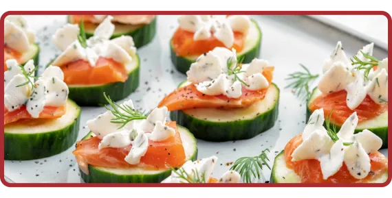 cucumber salmon bites