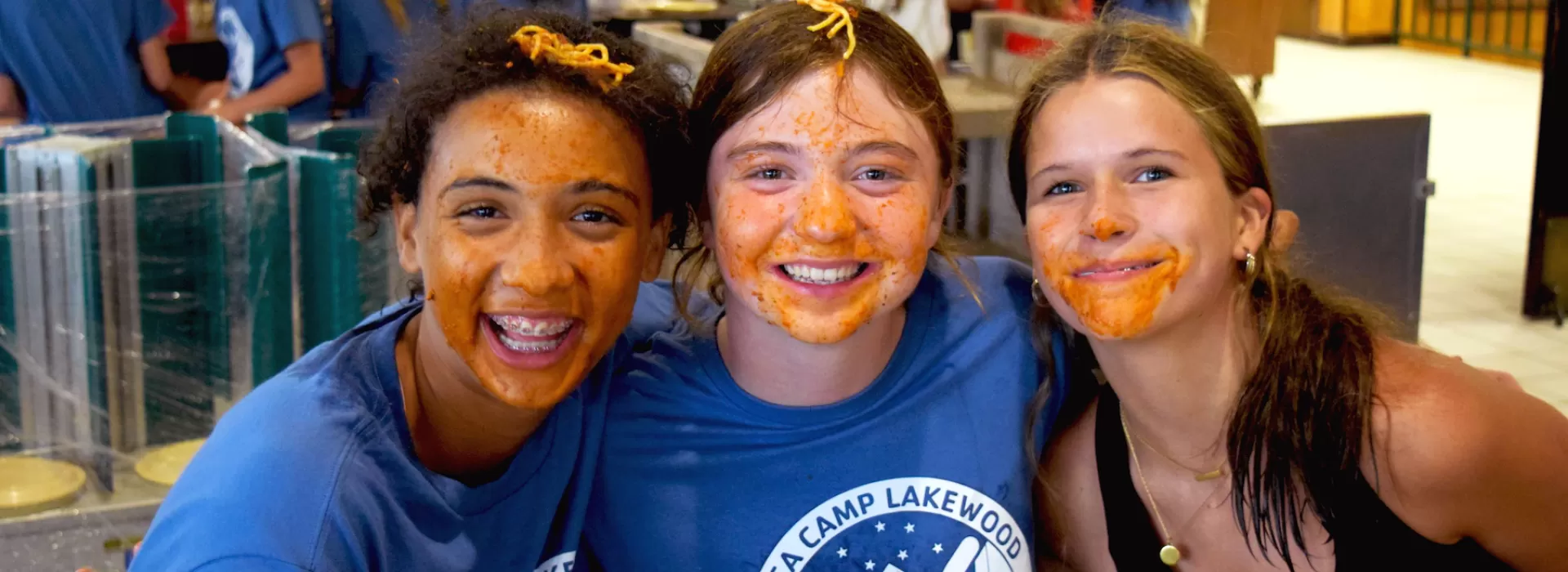 ymca camp lakewood spaghetti dinner friends