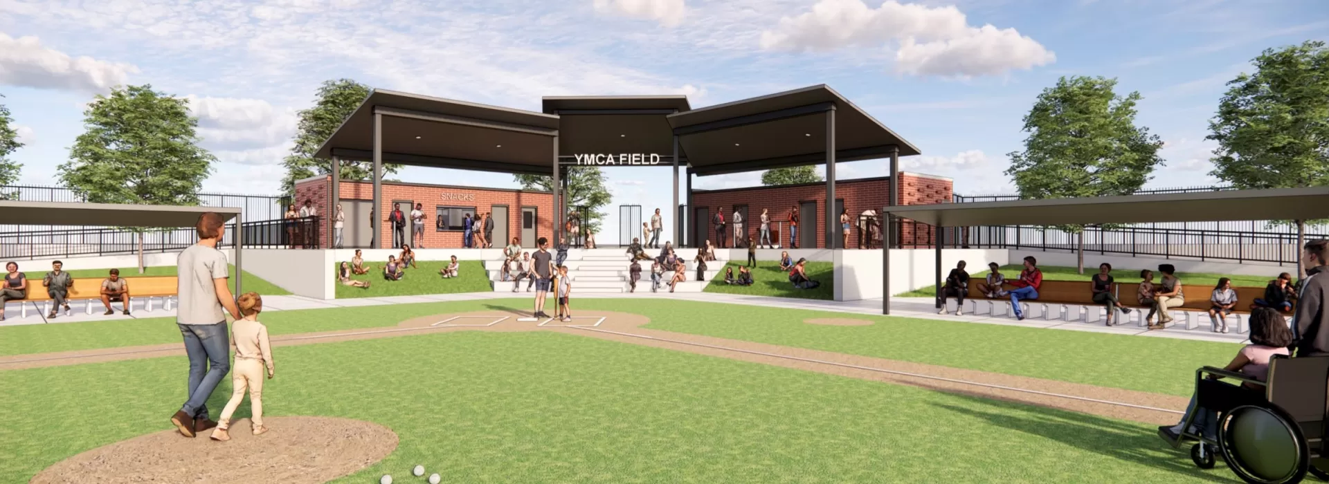 ymca adaptive sports complex rendering