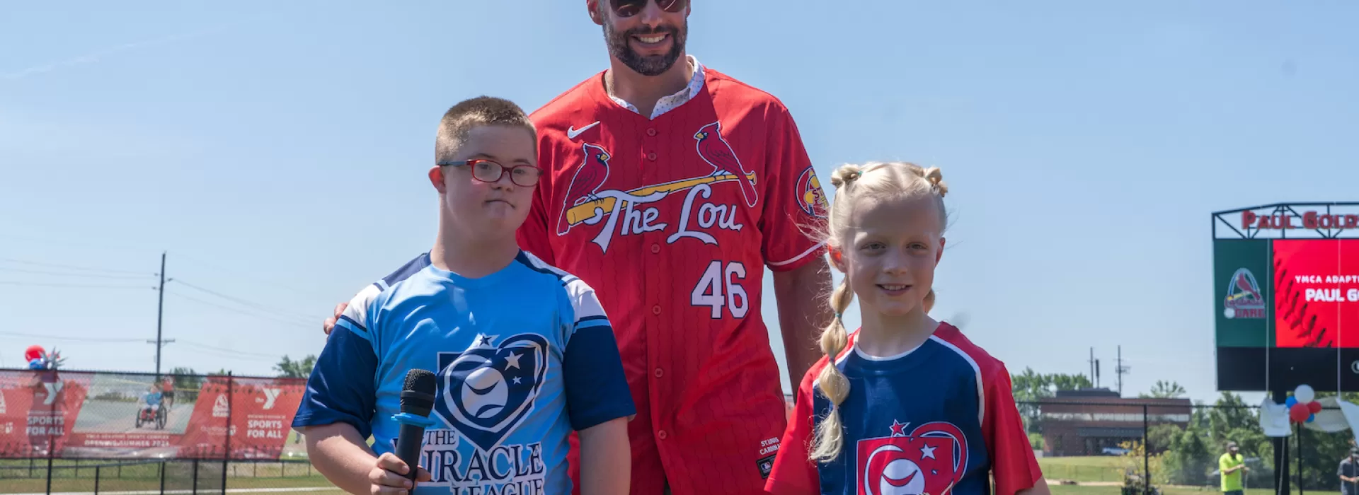 YMCA Adaptive Sports Complex featuring Paul Goldschmidt Field and Cardinals Care Ribbon Cutting