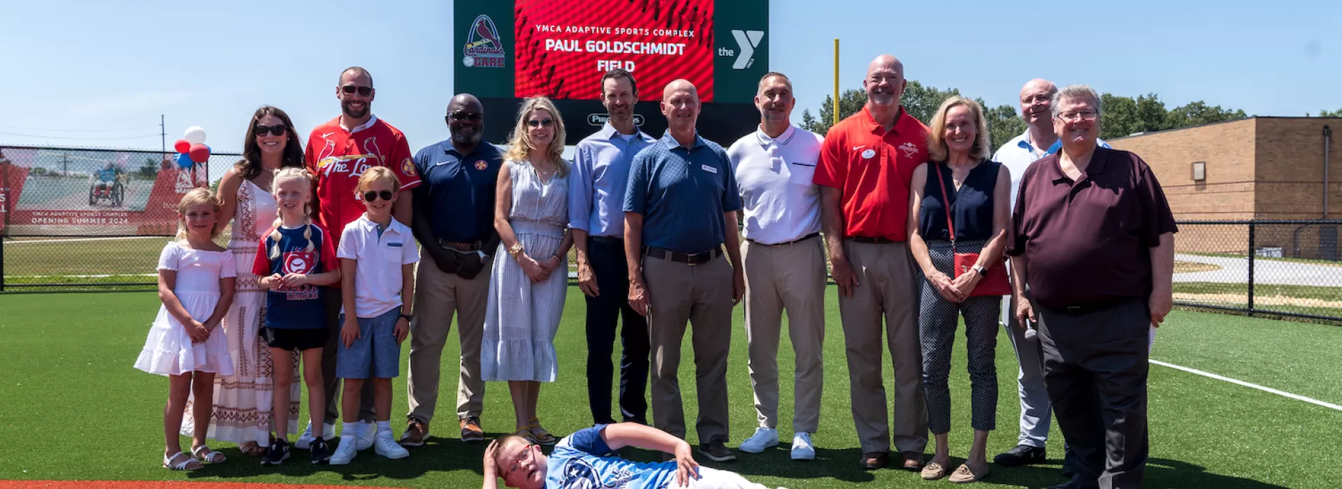 YMCA Adaptive Sports Complex featuring Paul Goldschmidt Field and Cardinals Care Ribbon Cutting