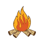 YMCA Camp Lakewood Fire Hand Drawn Icon